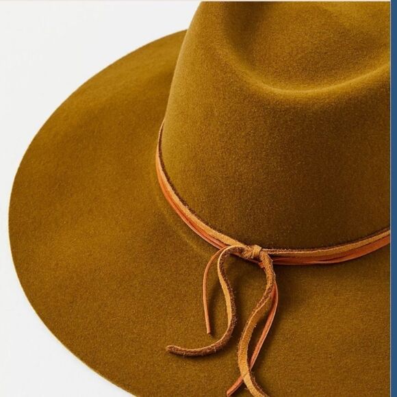 New Free People Montana Turquoise Wrap Felt Hat M - Picture 10 of 11